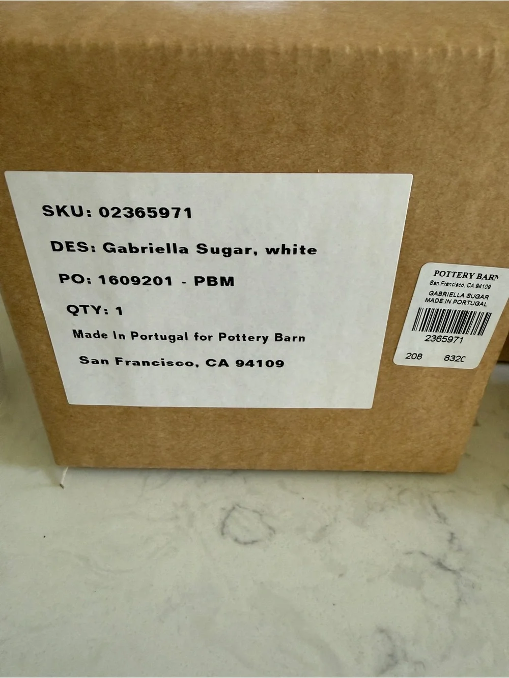 Pottery Barn Gabriella Sugar Bowl